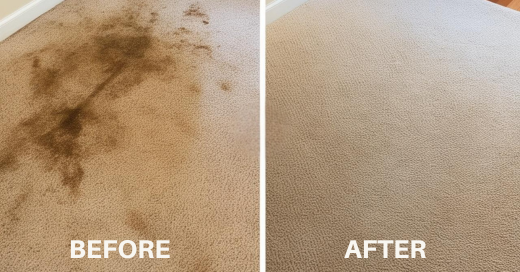before-after carpet cleaning image